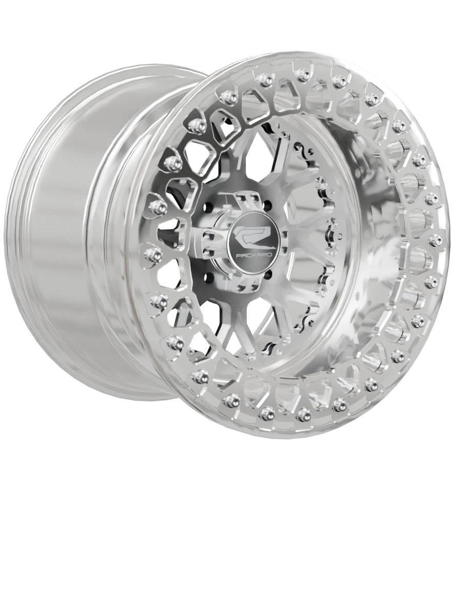 Wishbone - FF Forged Polished Beadlock - Silver 4x110 - 15x11 | 4x110 / Polished V.3 / No