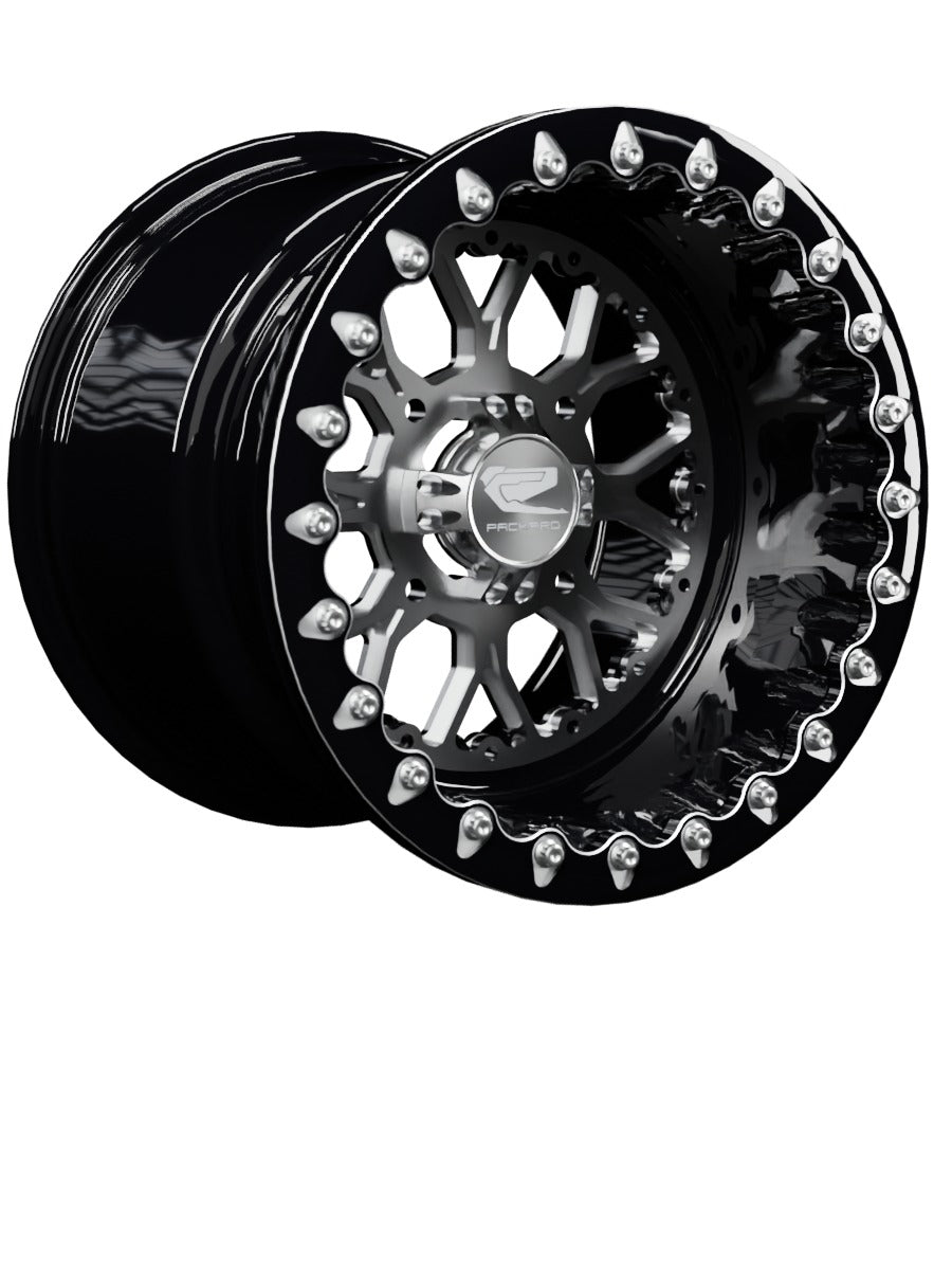 Wishbone - FF Forged Beadlock - Silver - 15x11 | 4x136 / Contrast Machined V.1 / No