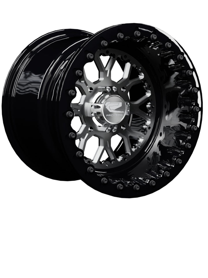 Wishbone - FF Forged Beadlock - Silver - 15x11 | 4x136 / Gloss Black V.1 / No