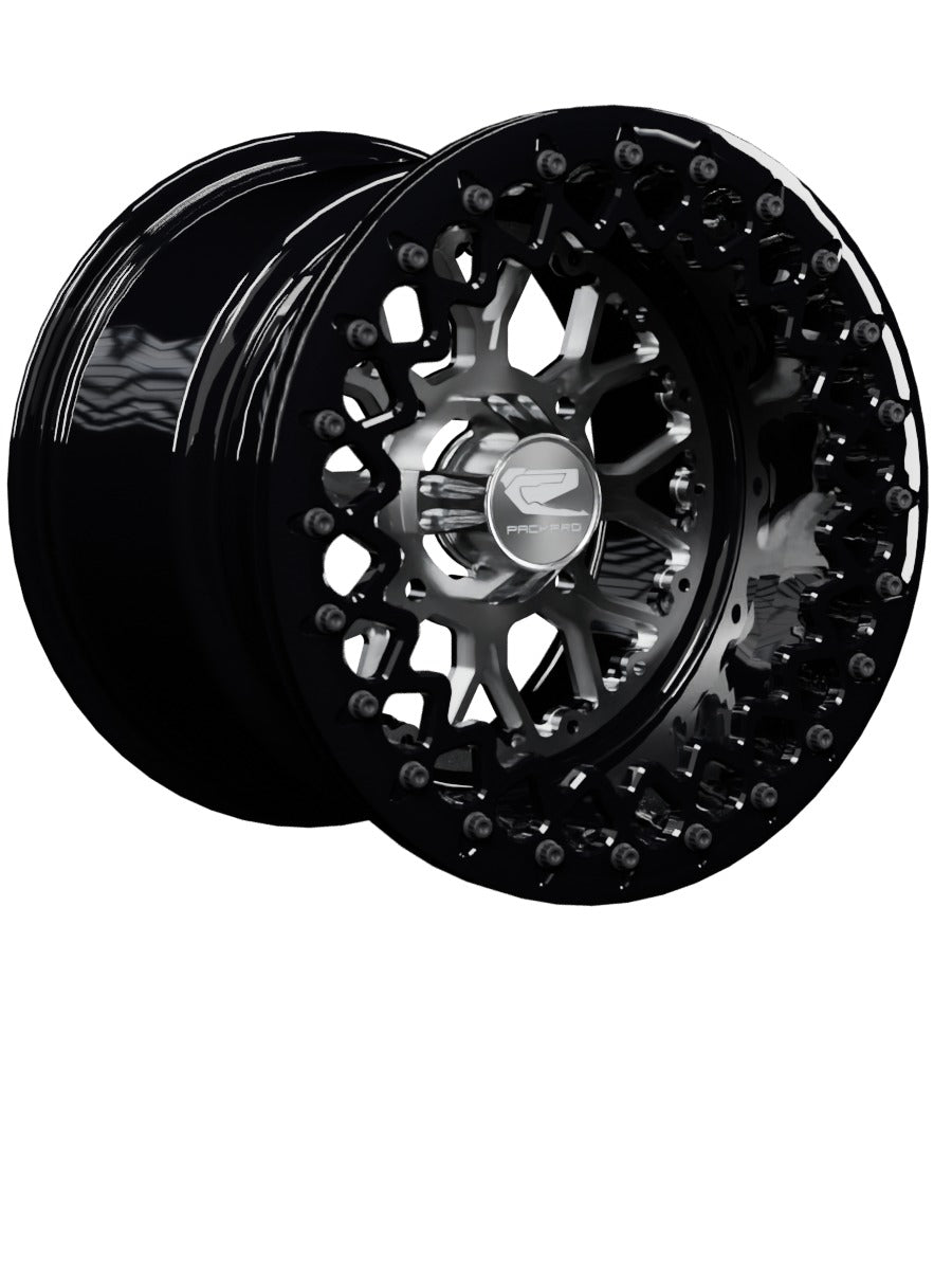 Wishbone - FF Forged Beadlock - Silver - 15x11 | 4x136 / Gloss Black V.2 / Yes