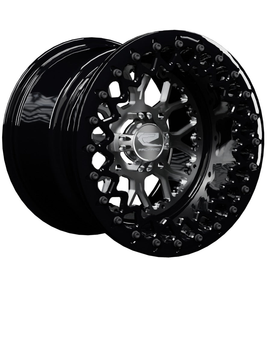 Wishbone - FF Forged Beadlock - Silver - 15x11 | 4x136 / Gloss Black V.2 / No