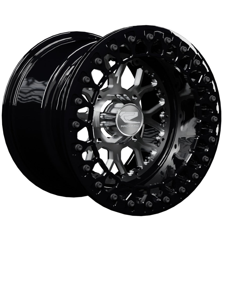 Wishbone - FF Forged Beadlock - Silver - 15x11 | 4x136 / Gloss Black V.3 / Yes
