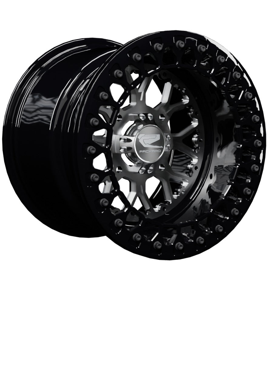 Wishbone - FF Forged Beadlock - Silver - 15x11 | 4x136 / Gloss Black V.3 / No