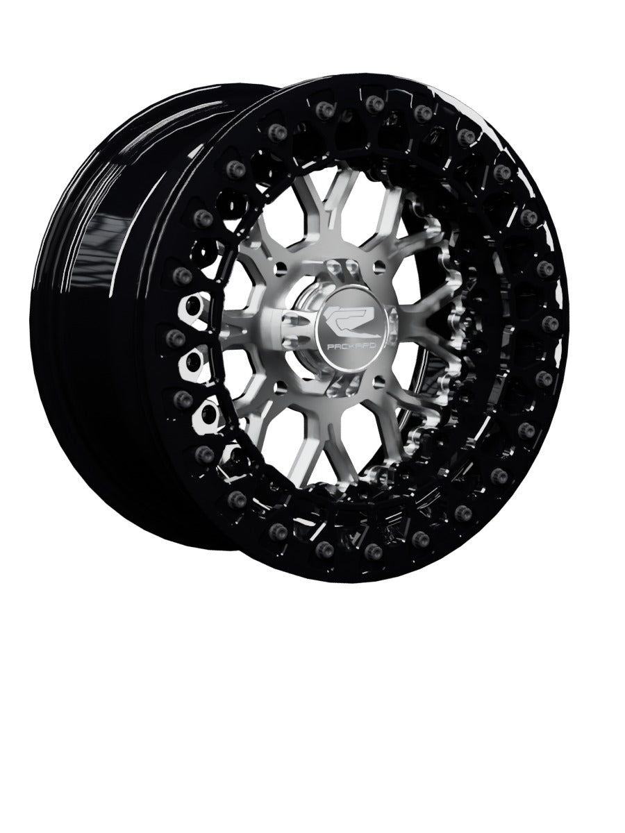 Wishbone - FF Forged Beadlock - Silver - 15x7 | 4x136 / Gloss Black V.3 / No