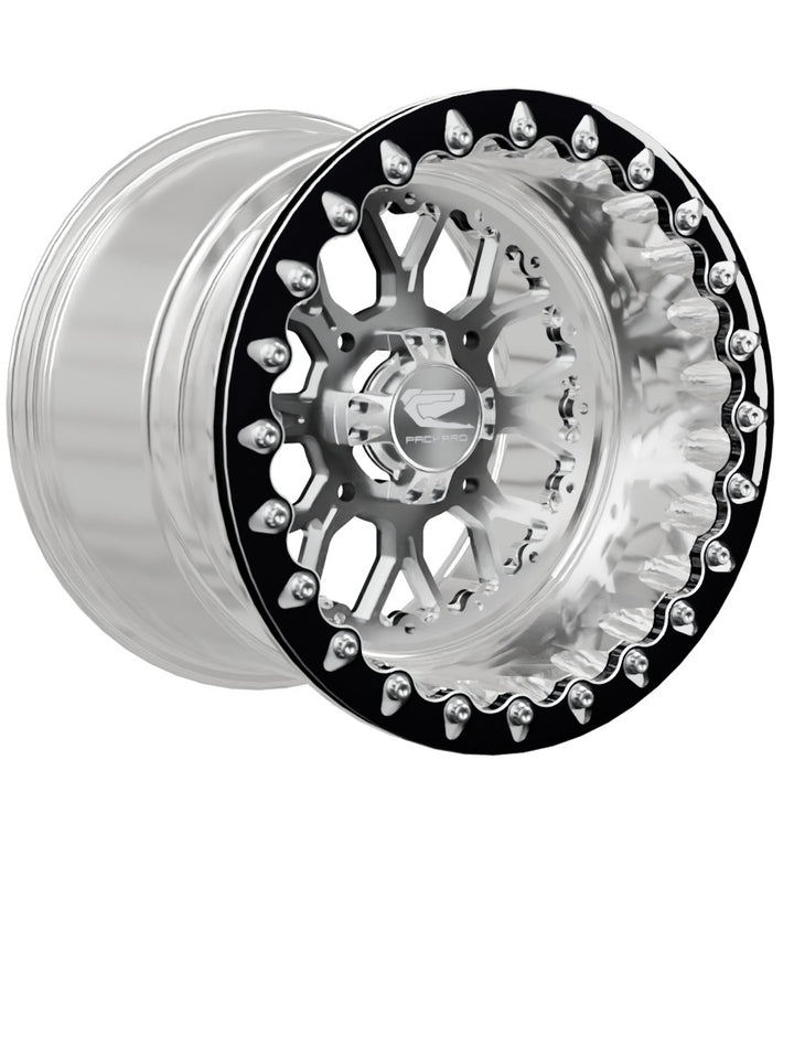 Wishbone - FF Forged Polished Beadlock - Silver - 15x11 | 4x136 / Contrast Machined V.1 / No
