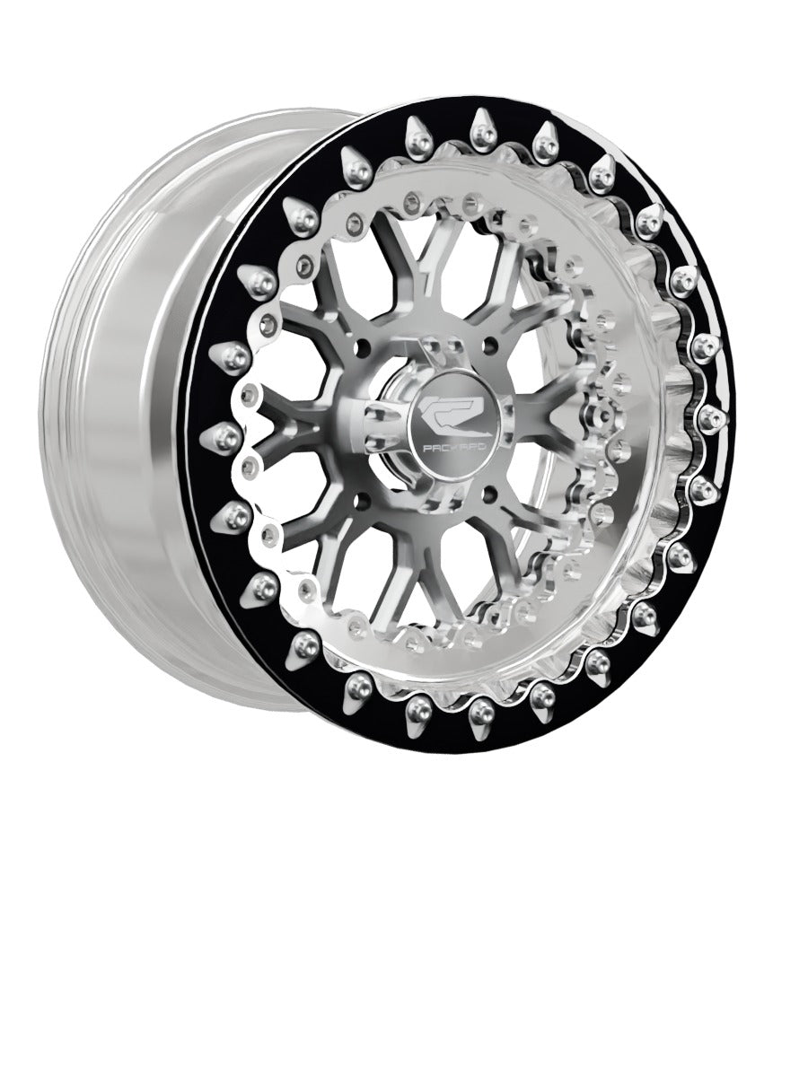 Wishbone - FF Forged Polished Beadlock - Silver - 15x7 | 4x136 / Contrast Machined V.1 / No