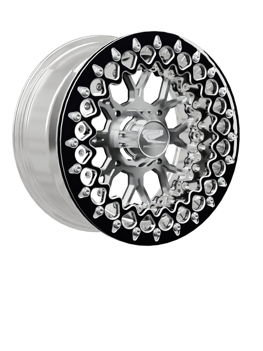 Wishbone - FF Forged Polished Beadlock - Silver - 15x7 | 4x136 / Contrast Machined V.2 / Yes