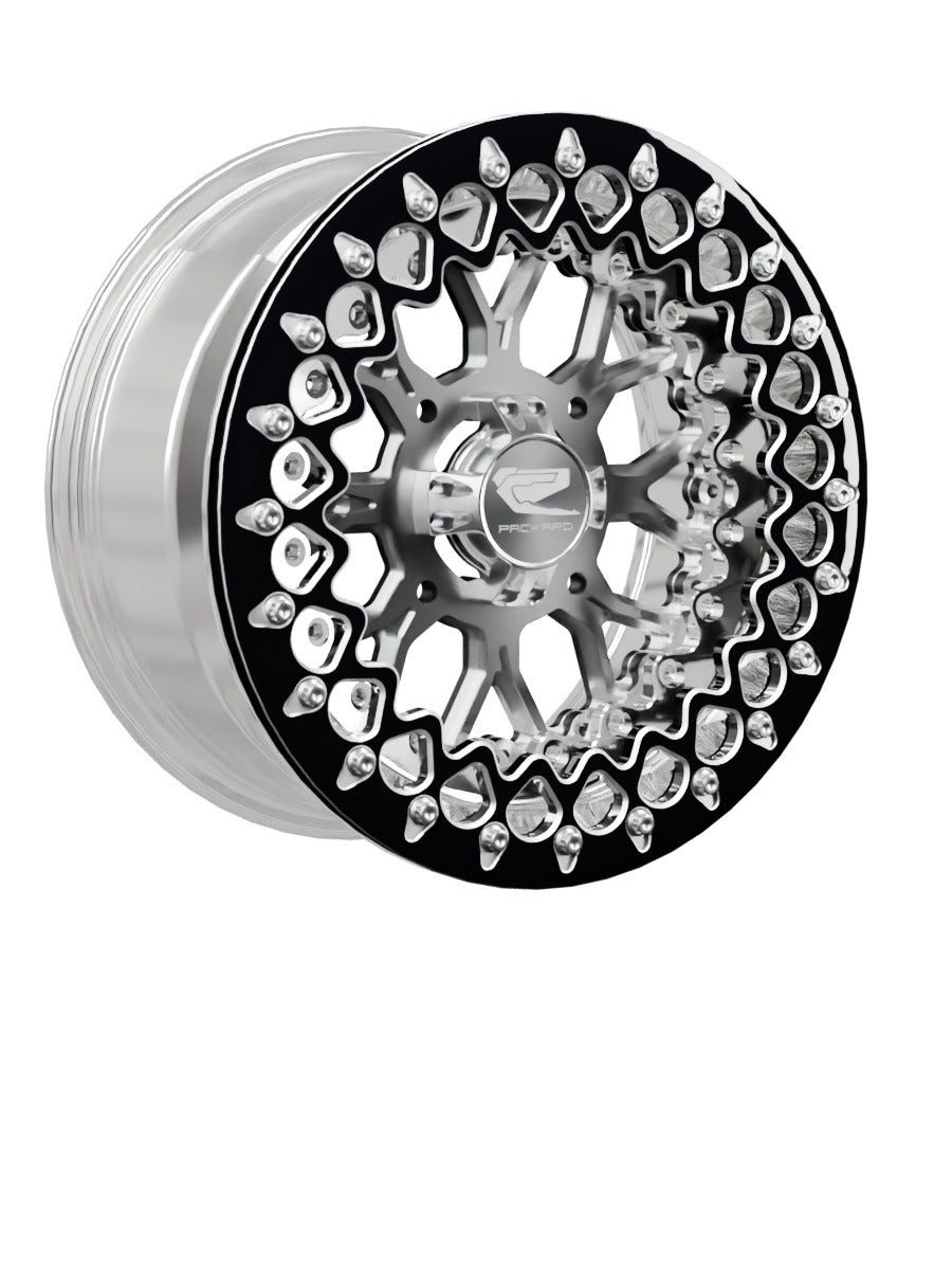 Wishbone - FF Forged Polished Beadlock - Silver - 15x7 | 4x136 / Contrast Machined V.2 / No
