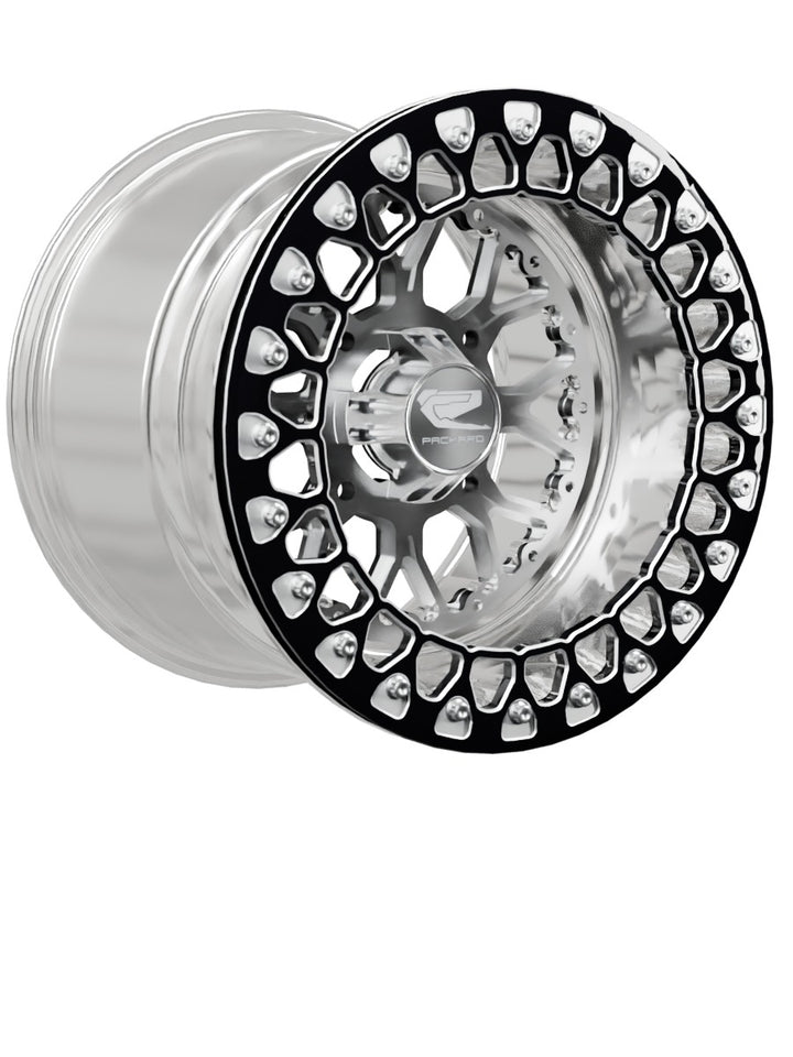 Wishbone - FF Forged Polished Beadlock - Silver - 15x11 | 4x136 / Contrast Machined V.3 / Yes