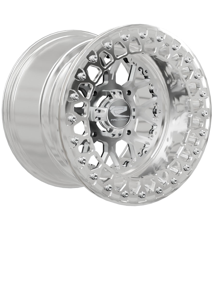 Wishbone - FF Forged Polished Beadlock - Silver - 15x11 | 4x136 / Polished V.3 / No