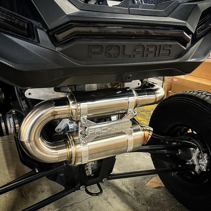 Packard Performance 3" Slip on Exhaust (Dual Muffler) for Polaris RZR Turbo and Turbo S