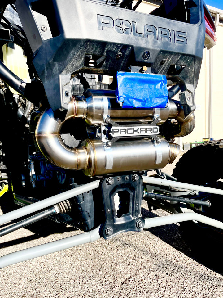 Packard Performance 3" Slip on Exhaust (Dual Muffler) for Polaris RZR Turbo R and RZR Pro XP