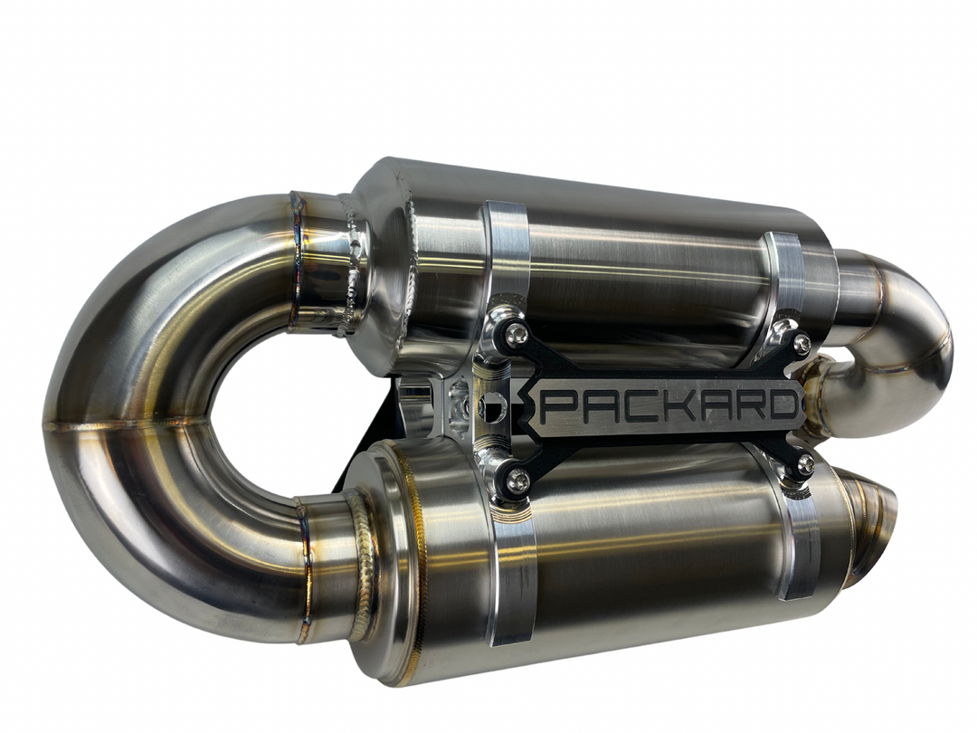 Packard Performance 3" Slip on Exhaust (Dual Muffler) for Polaris RZR Turbo R and RZR Pro XP